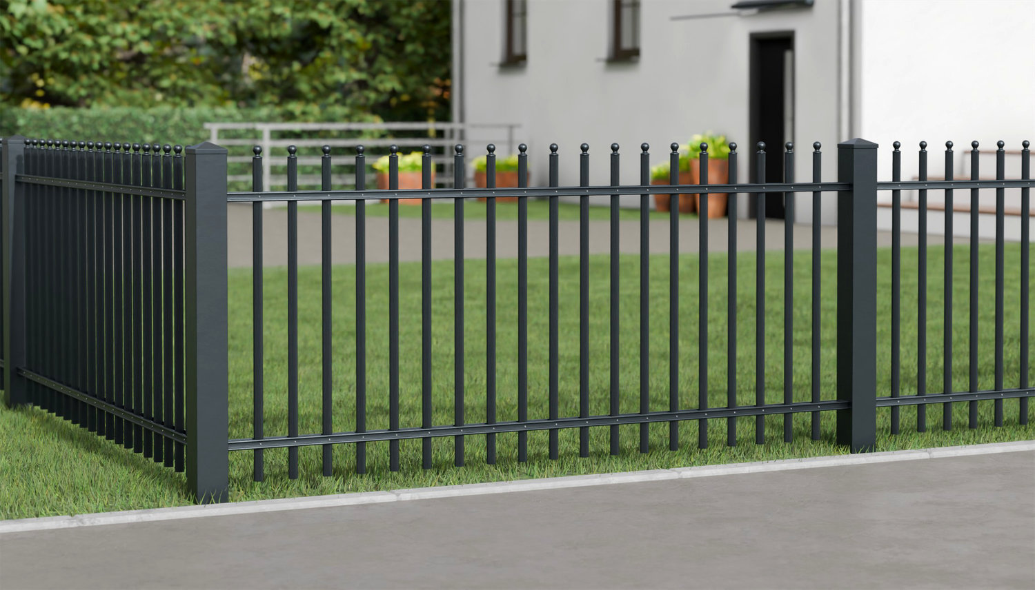Clôture de jardin aluminium palissades Classic, GE