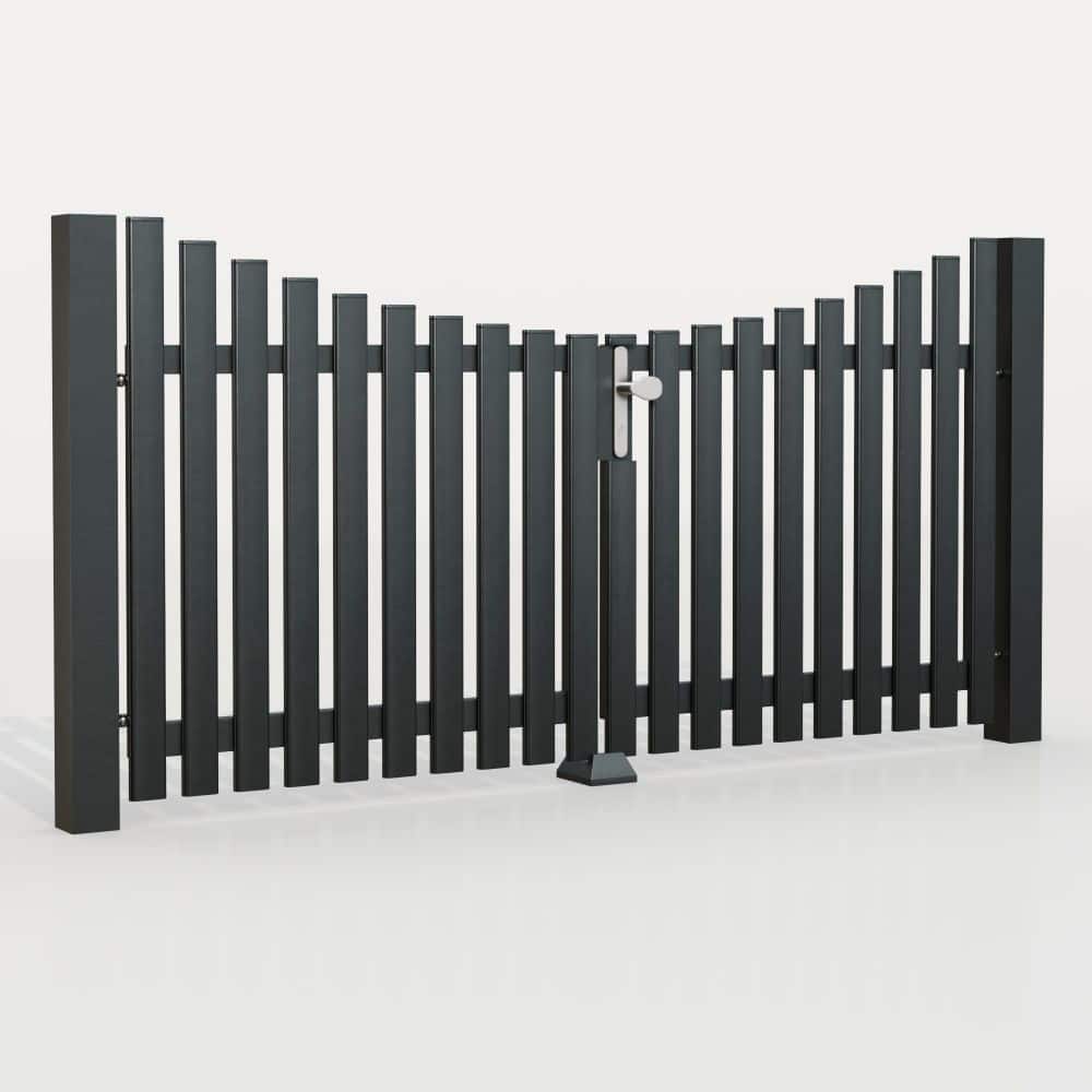 Portail de jardin en aluminium à 2 battants Modern, UB