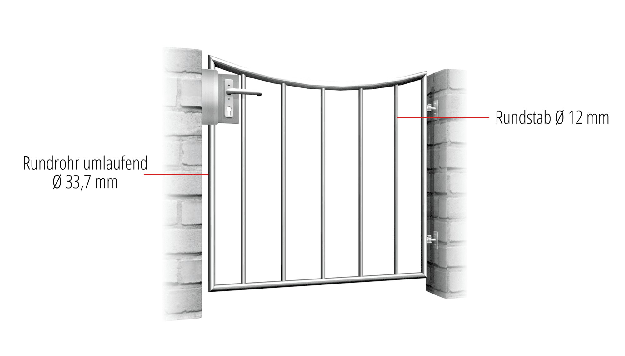 Portillon de jardin en acier inoxydable barre verticale à 1 battant 2, UB