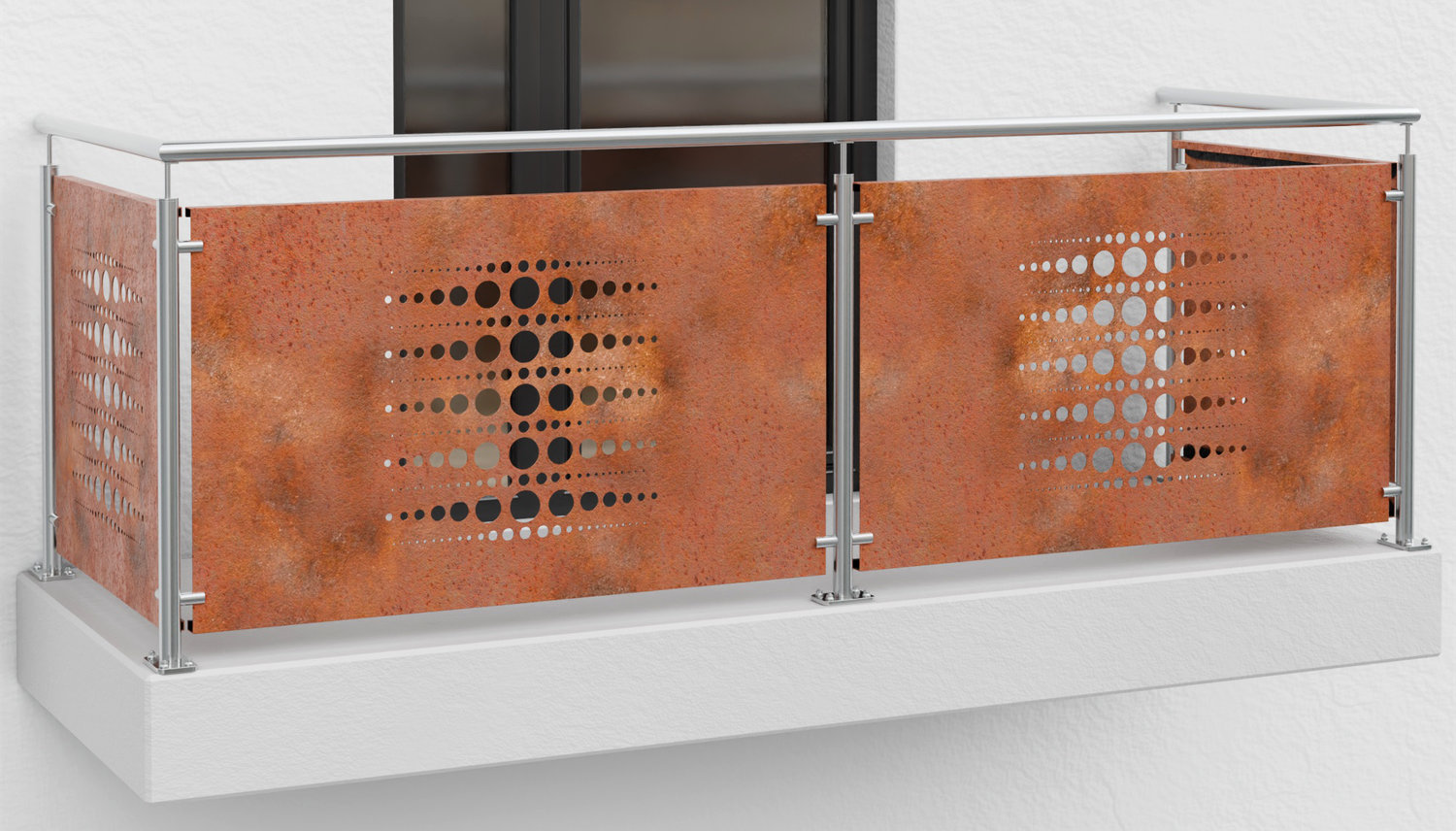 Revêtement de balcon en acier Corten PE 2