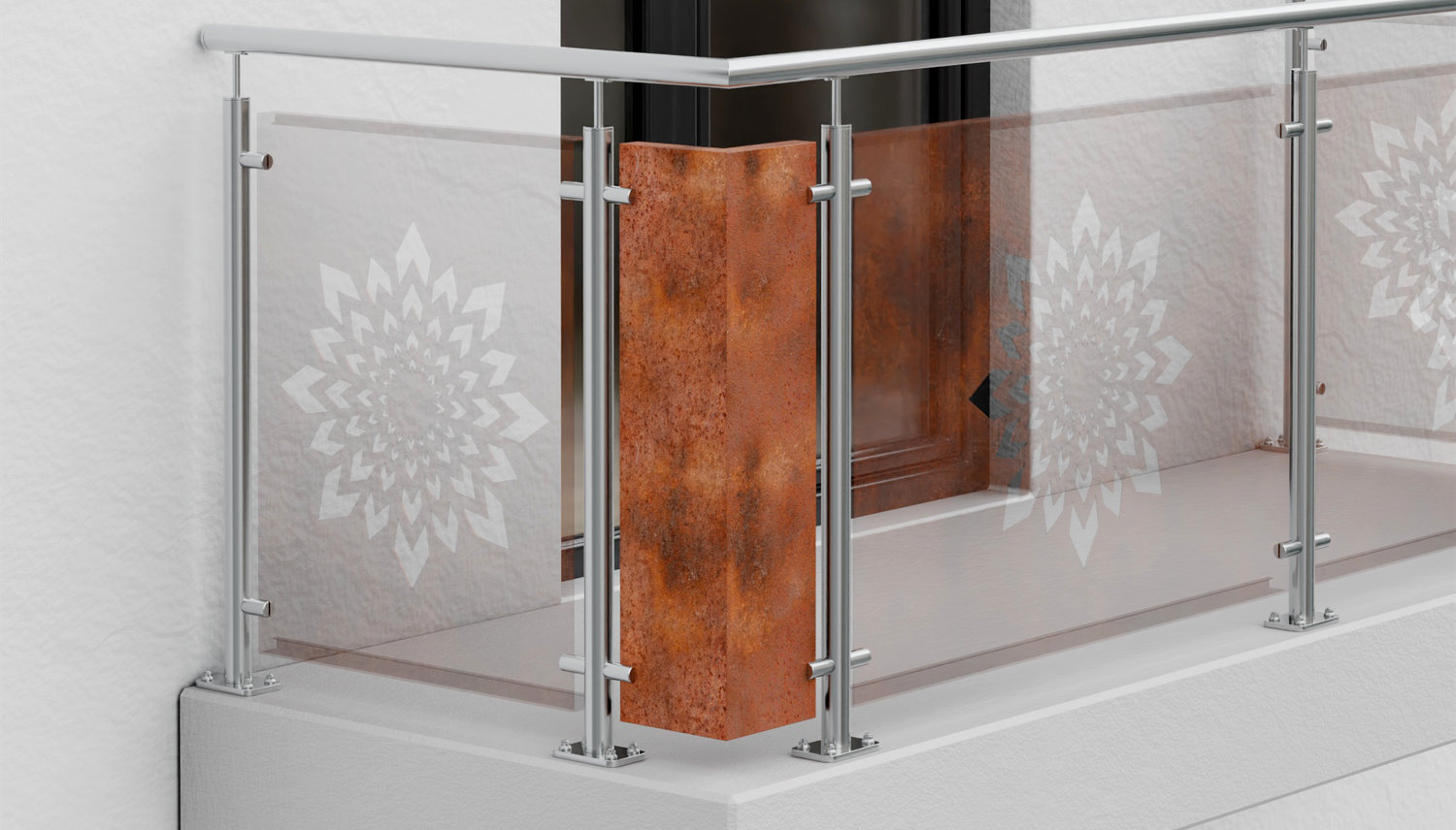 Élément d'angle Acier Corten KL