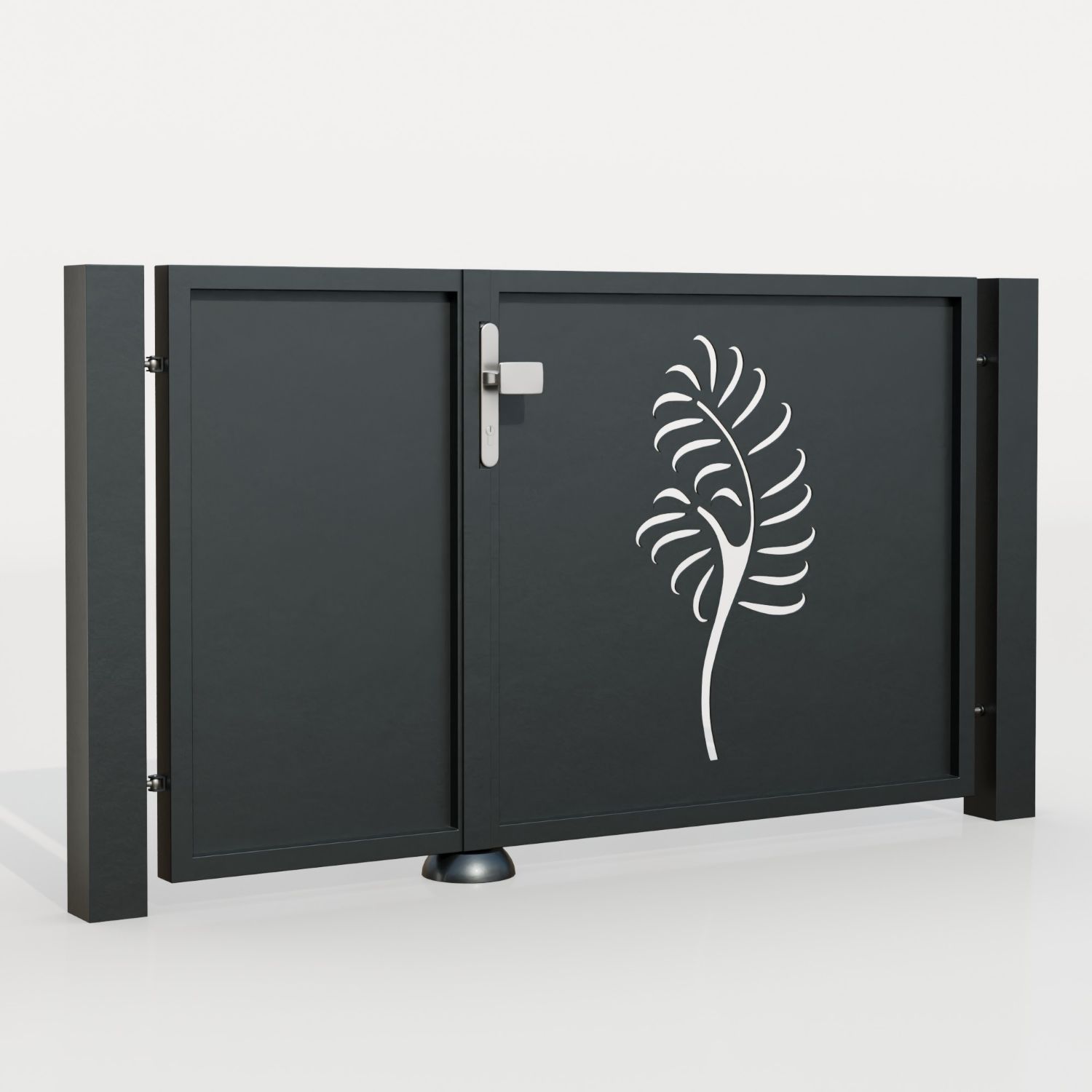 Brise-vue en aluminium à 2 battants pour portillon de jardin PF, GE
