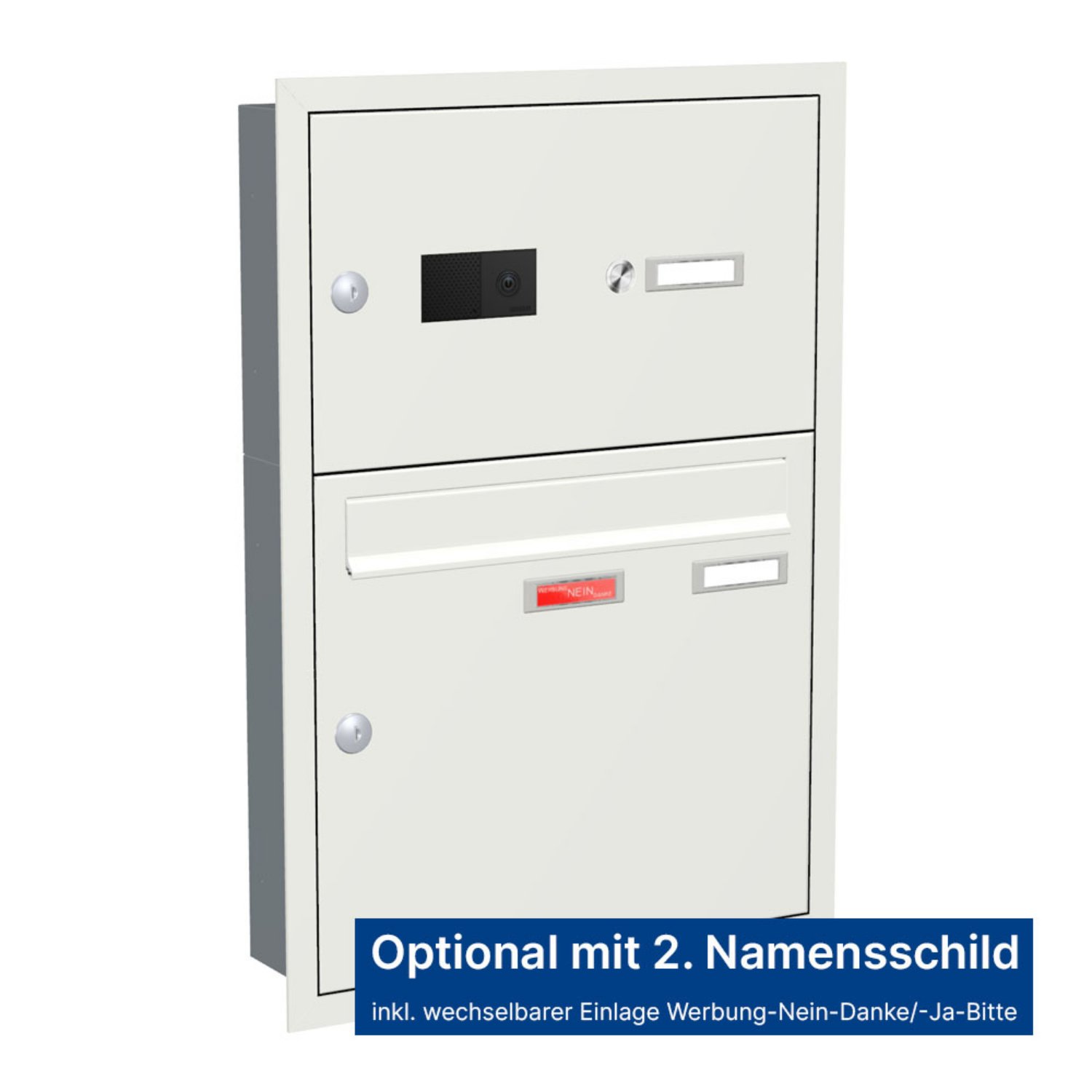Briefkastenanlage | Unterputz | 1-fach | Senkrecht | Audio | Video | Farbe