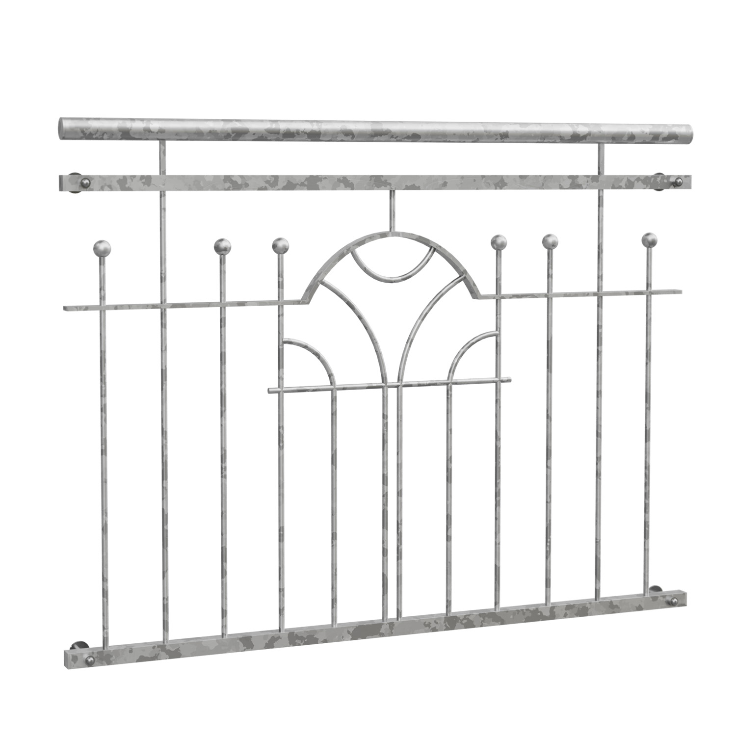 Balcon à la française en acier galvanisé ornement moderne II 
