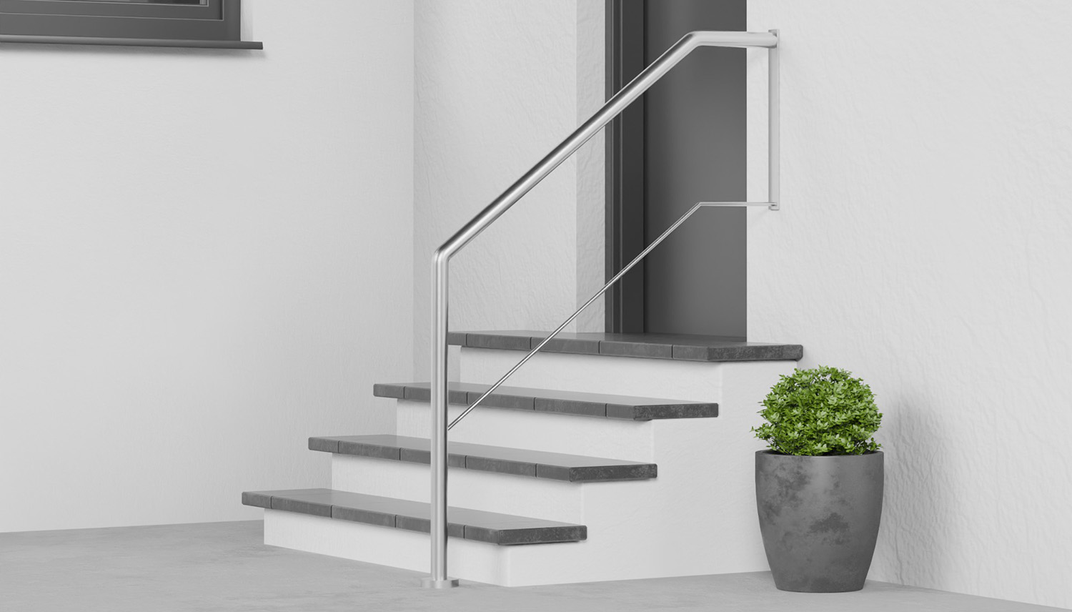 Balustrade d’escalier en acier inoxydable WT 1-6 croisillons 