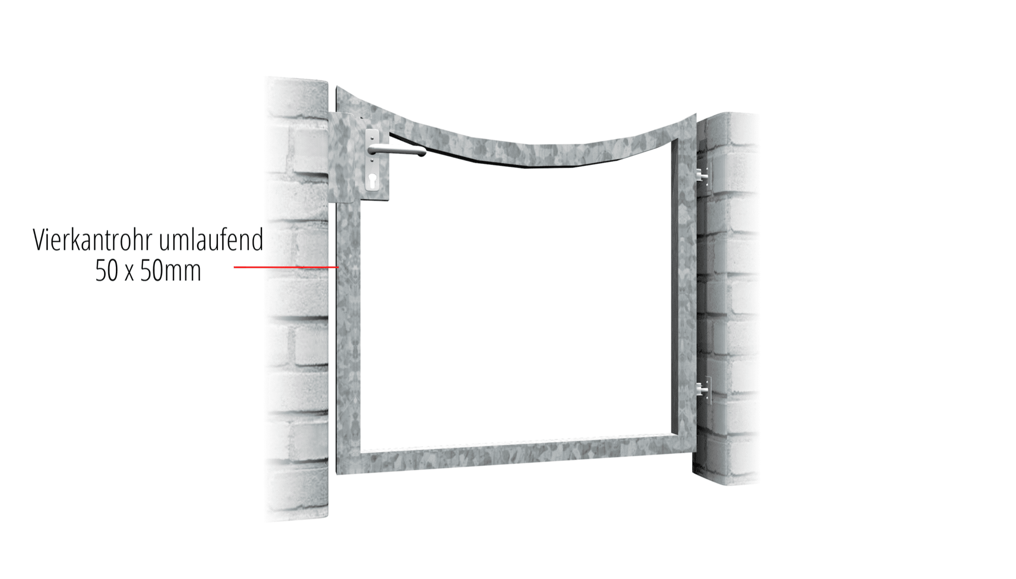 Portillon de jardin en acier galvanisé à 1 battant EF, UB