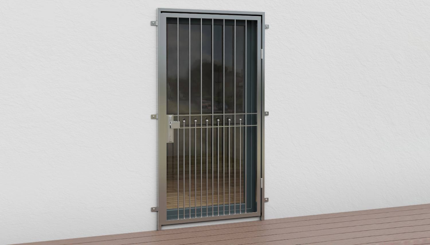 Porte grillagée en acier inoxydable Berlin