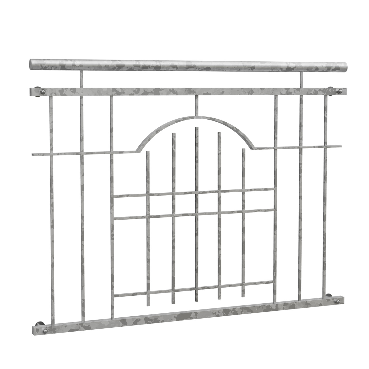 Balcon à la française en acier galvanisé ornement moderne III 