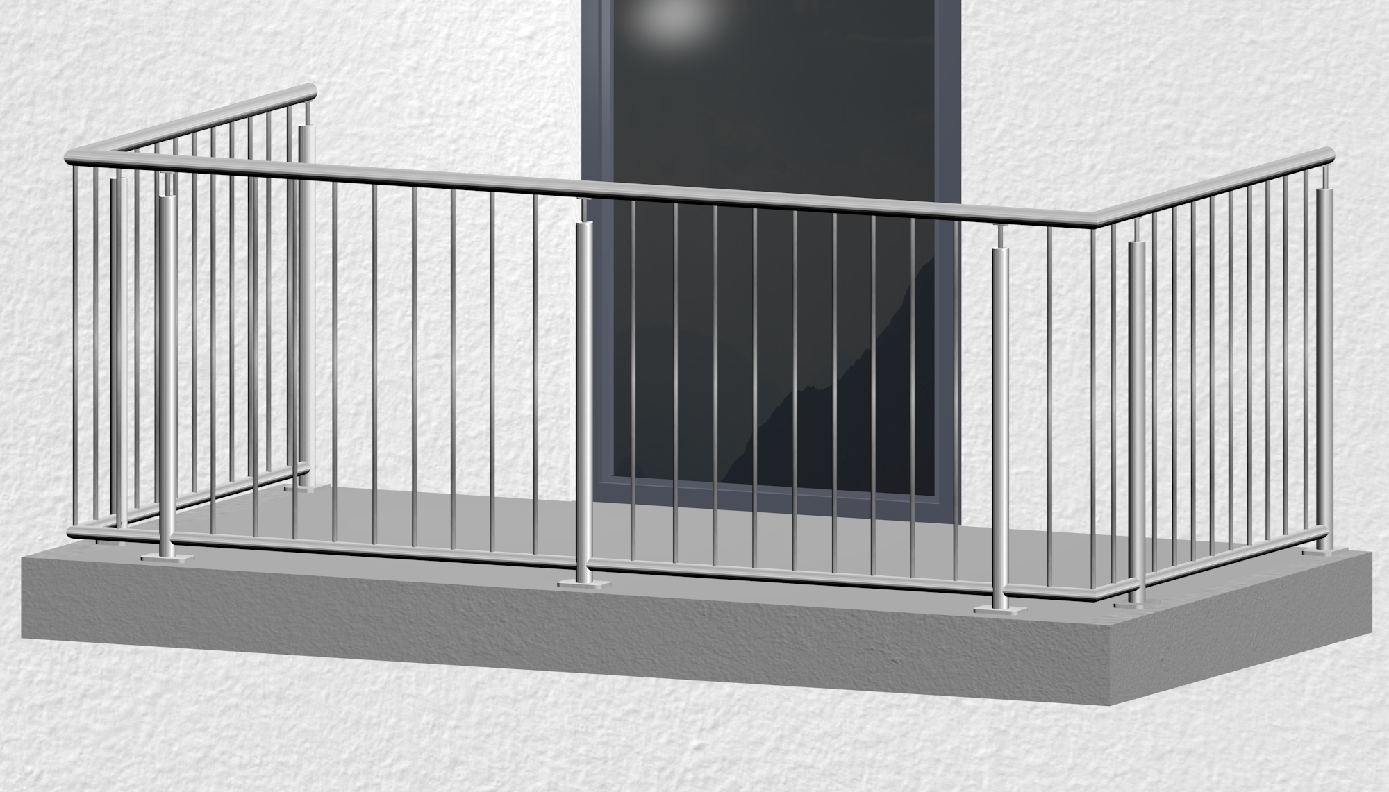 Balustrade de balcon en acier inoxydable standard moderne 