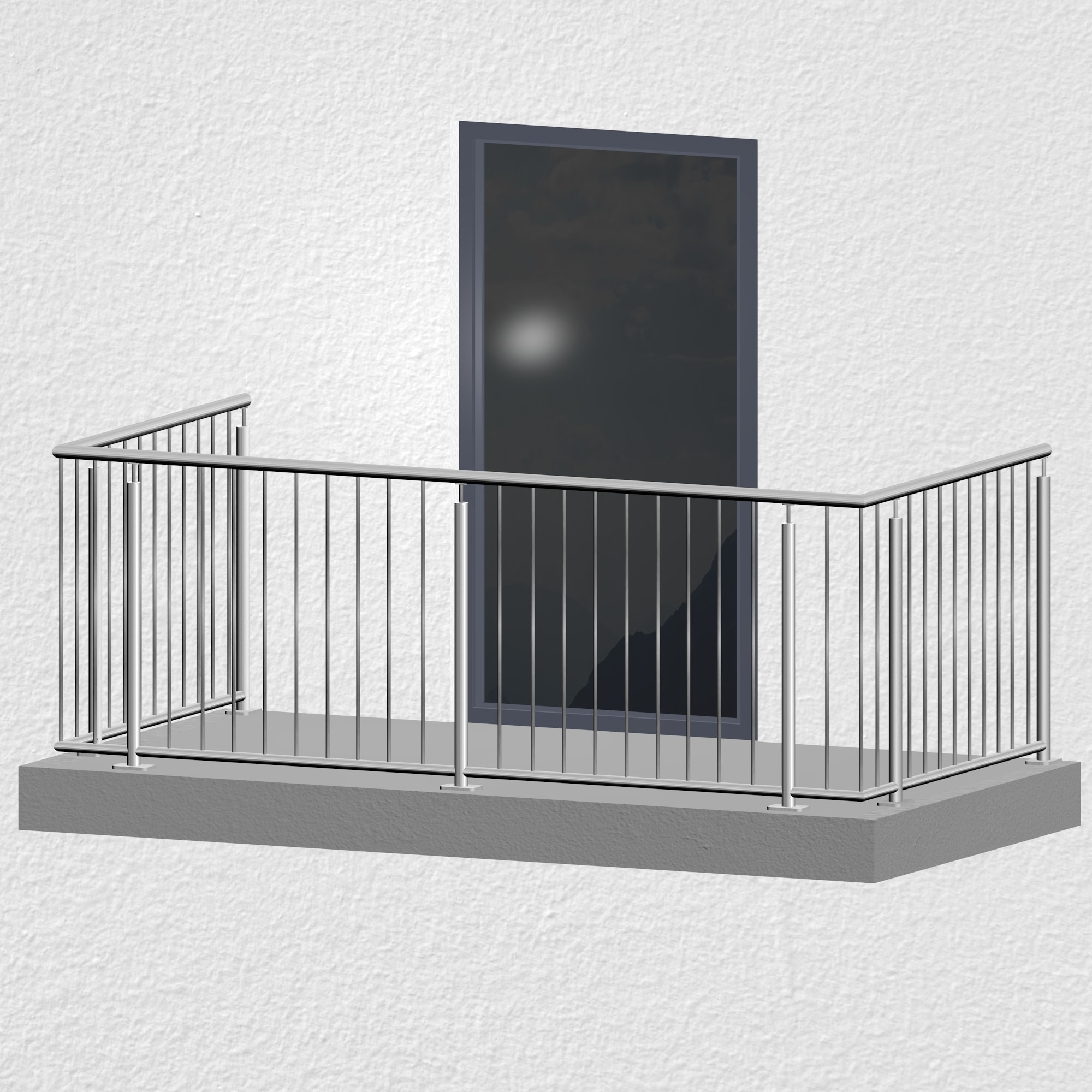 Balustrade de balcon en acier inoxydable standard moderne 