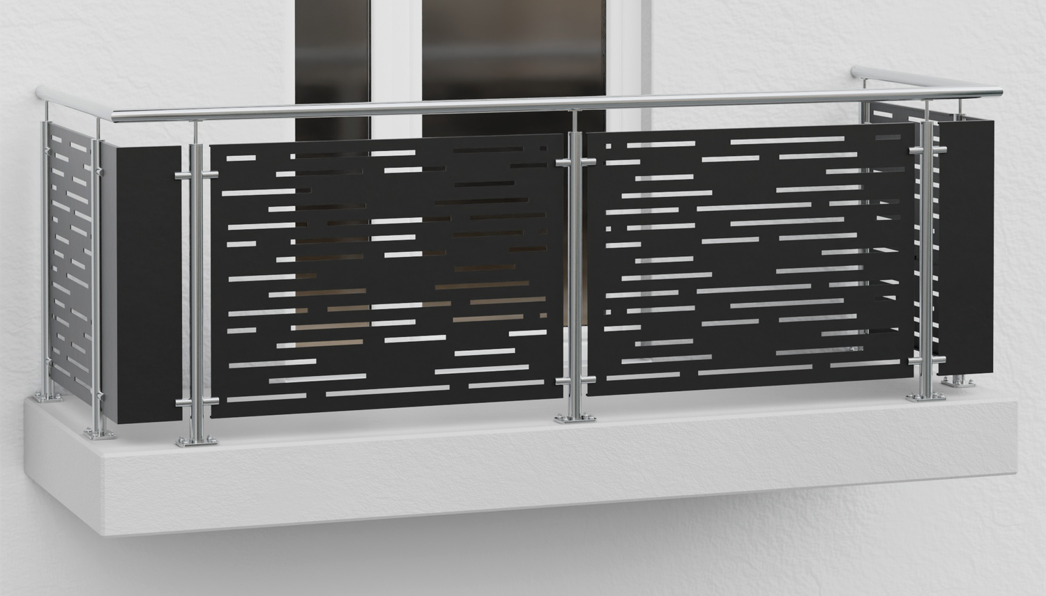 Balustrade de balcon en acier inoxydable plaque design SF HO