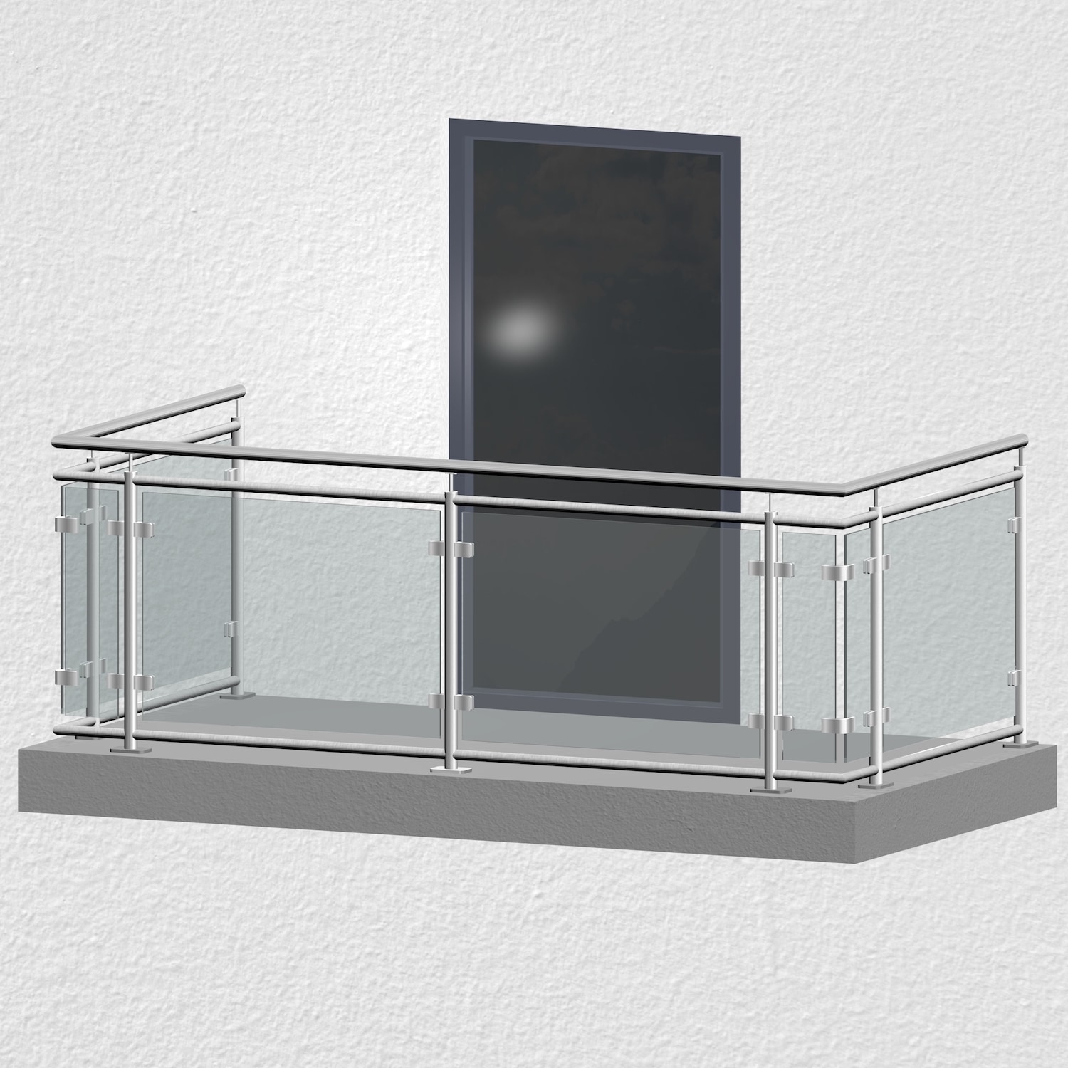 Balustrade de balcon en acier inoxydable KG