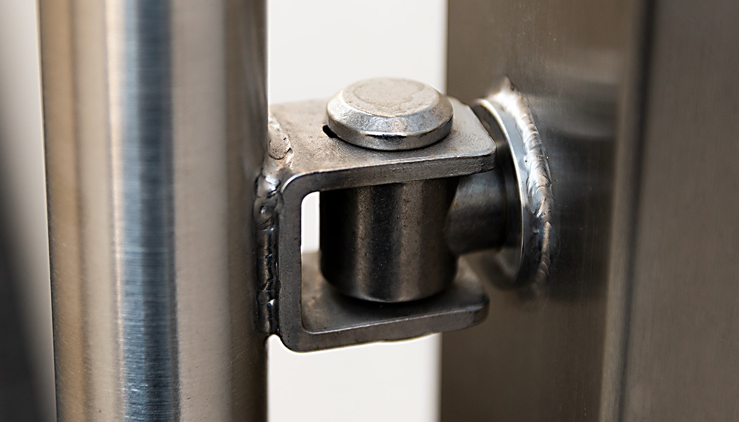 Portillon de jardin en acier inoxydable, barre verticale à 1 battant, GE