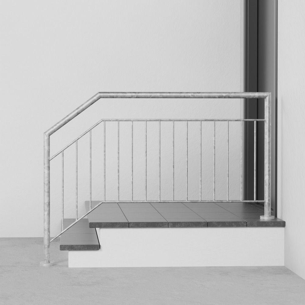 Balustrade d’escalier en acier galvanisé FA-CL Remplissage de barres