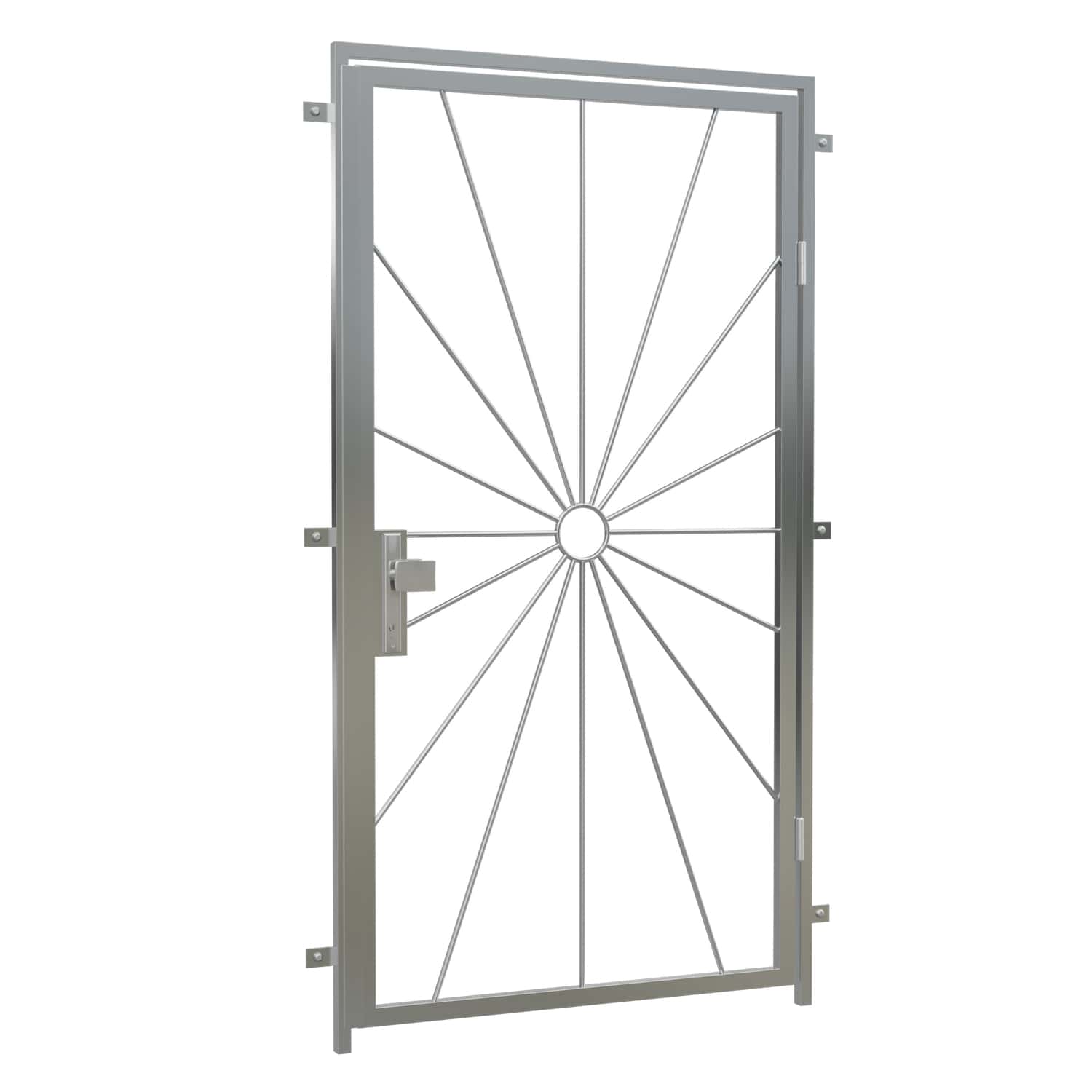 Porte grillagée en acier inoxydable Cercle solaire