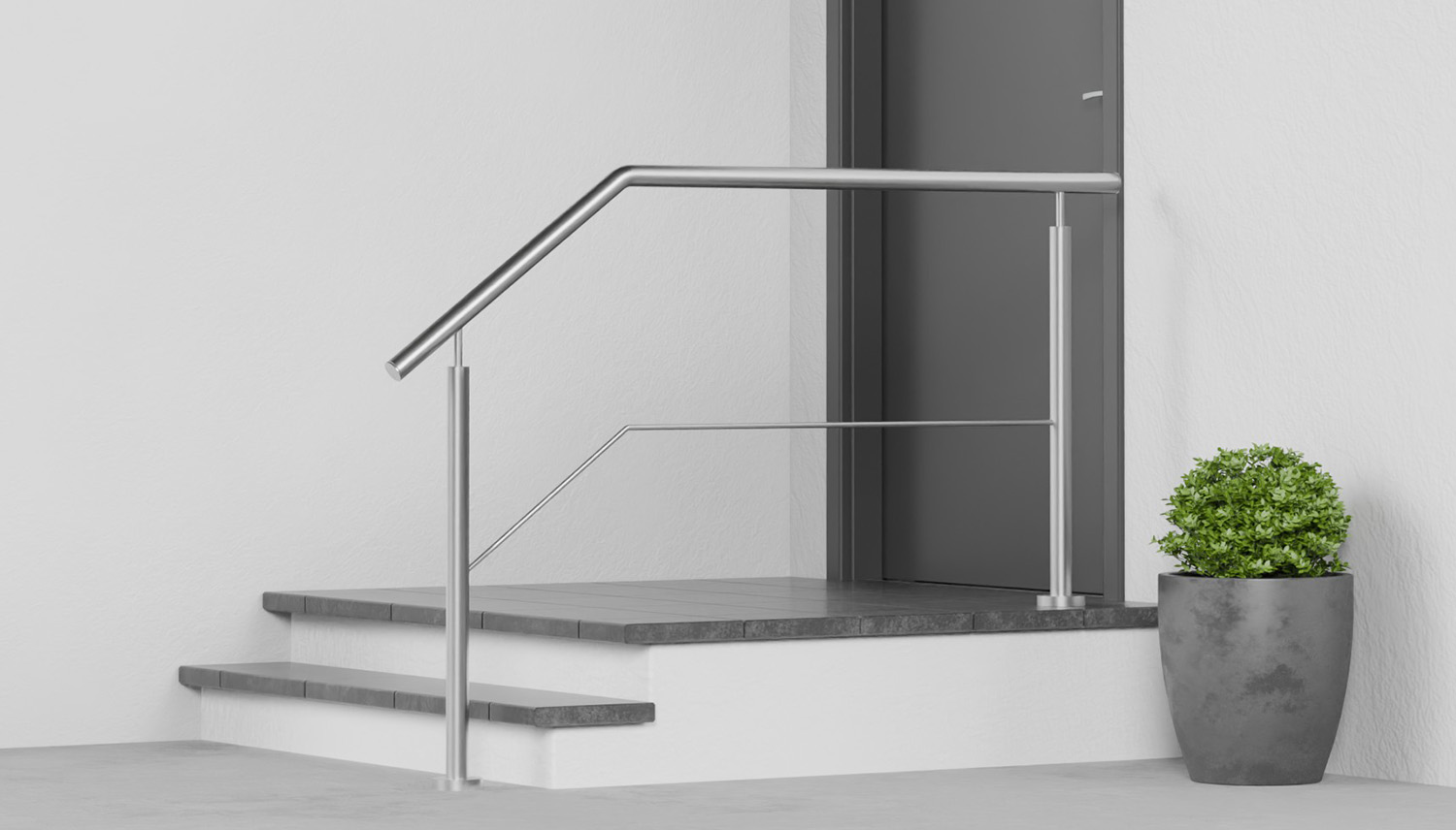 Balustrade d’escalier en acier inoxydable FS-CL 1-6 croisillons 