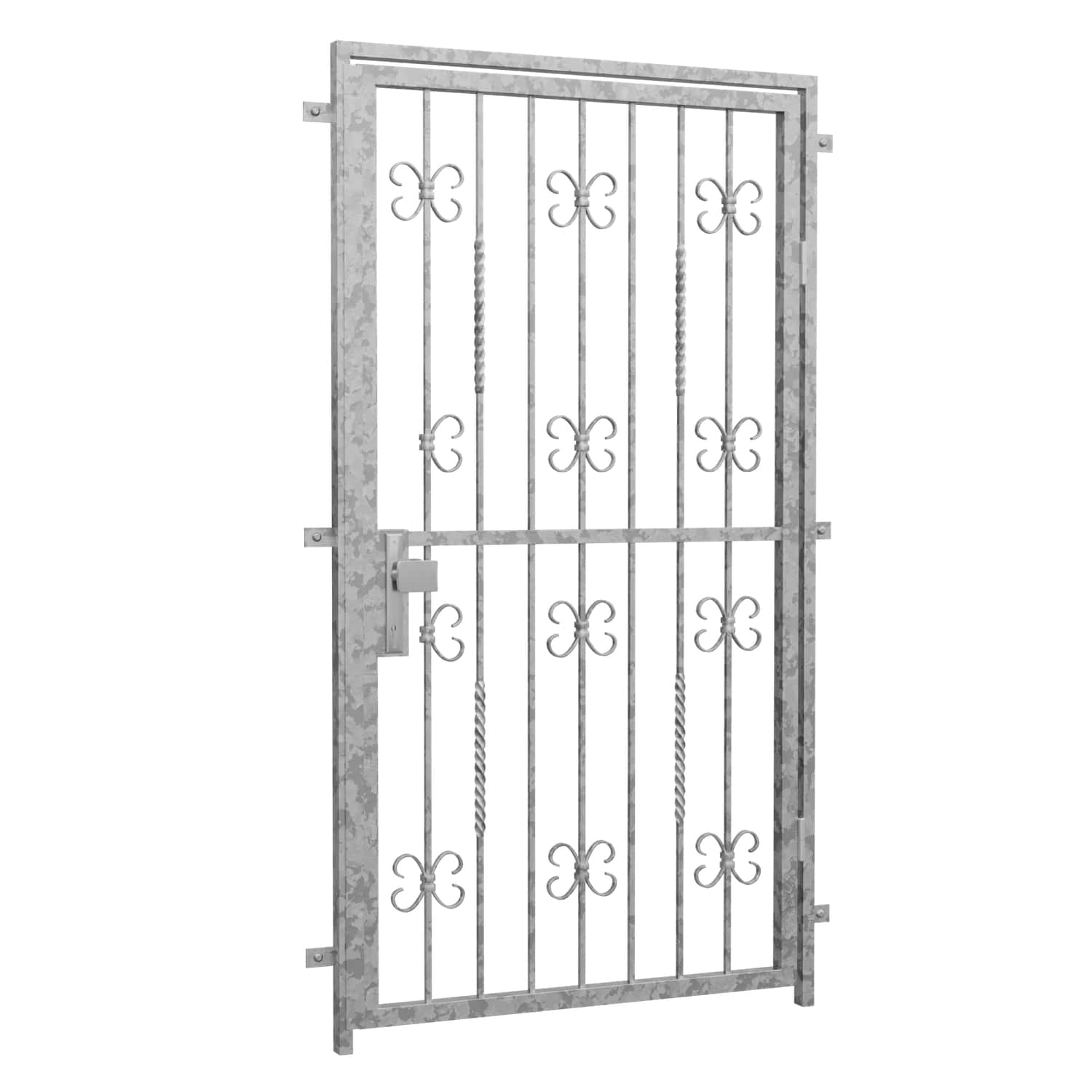 Porte grillagée en acier galvanisé baroque