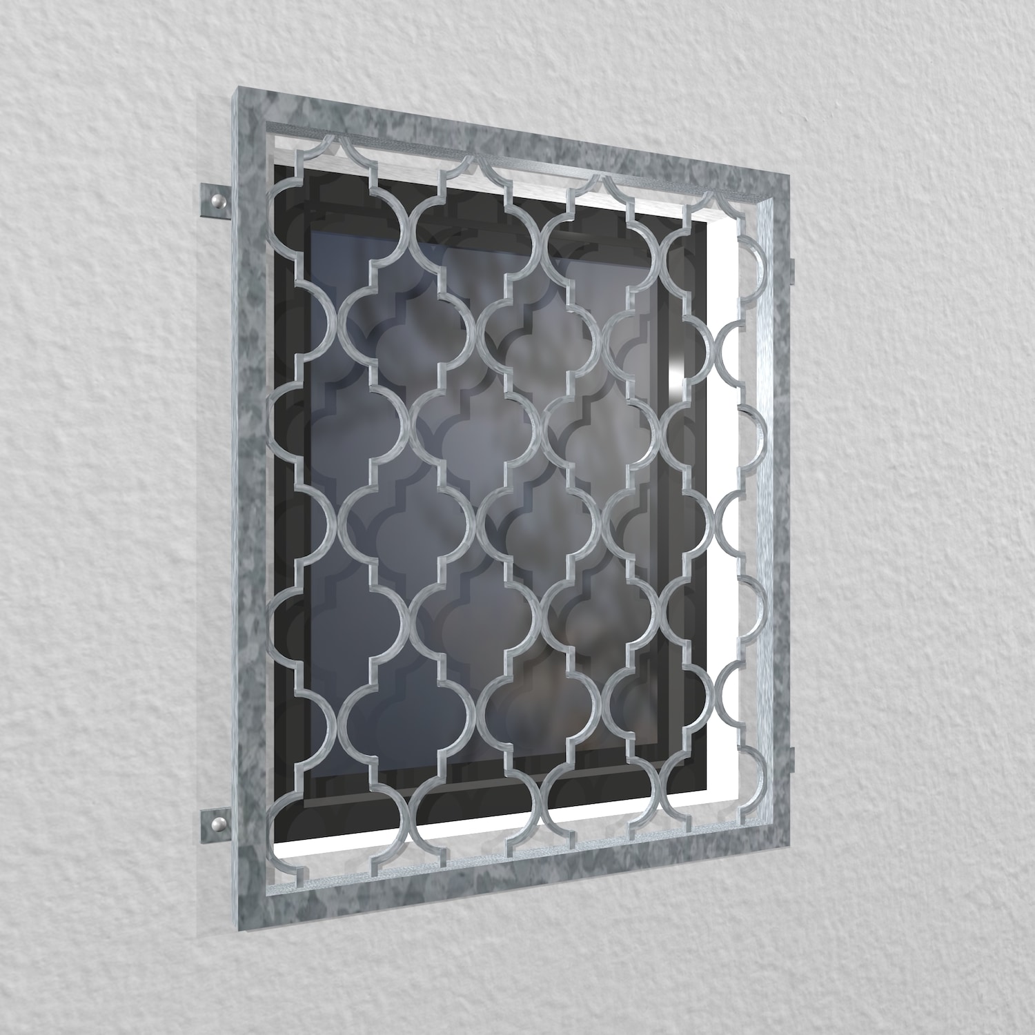 Grille de défense pour fenêtres en acier galvanisé losanges Classic