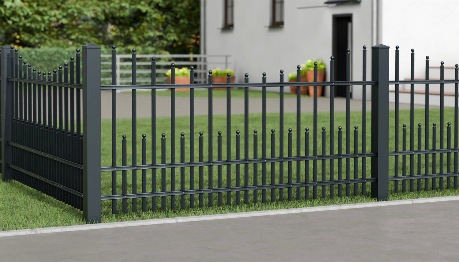 Clôture de jardin aluminium palissades DPP Classic, UB
