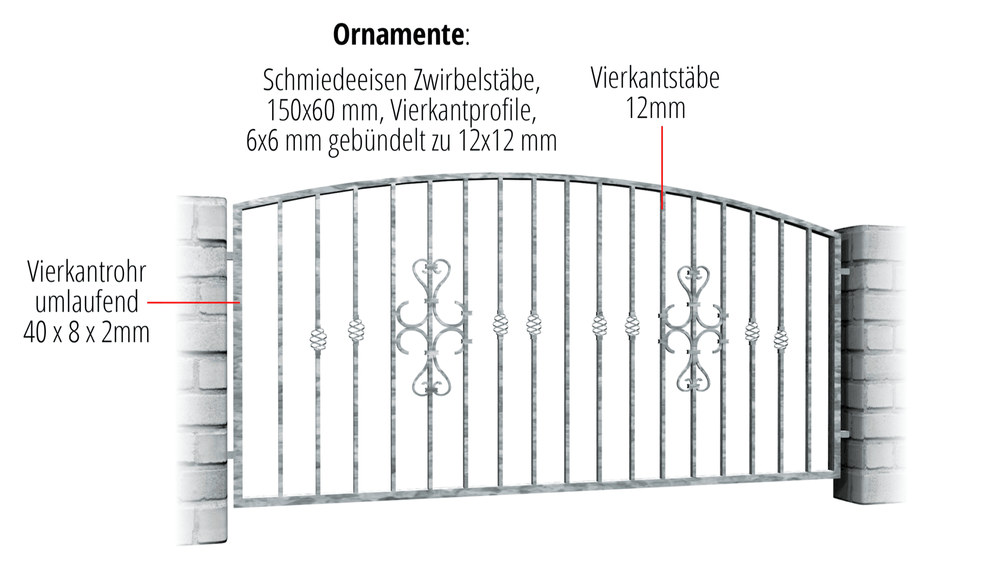 Clôture de jardin en rouleau galvanisé, OB