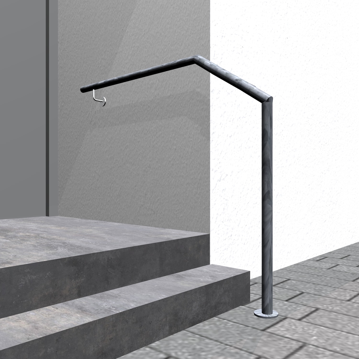 Main courante d'escalier en acier galvanisé AWTS-CL