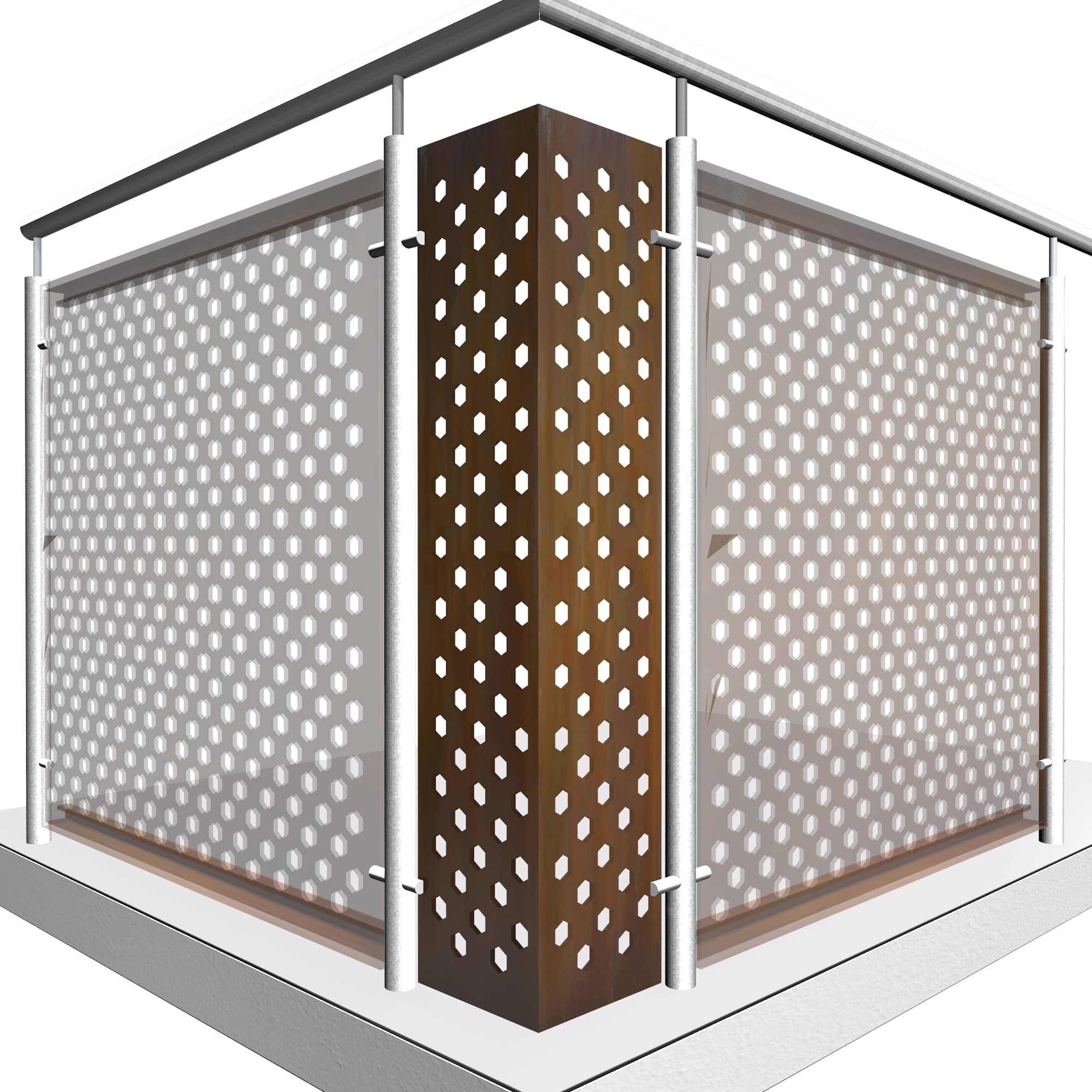 Élément d'angle Acier Corten SK VE 