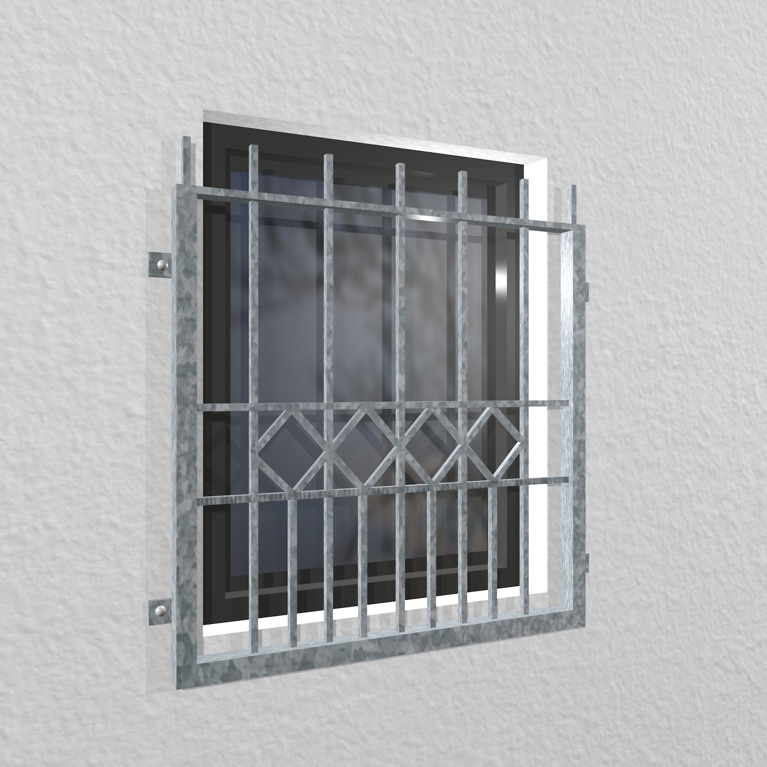 Grille de défense pour fenêtres en acier galvanisé Nice