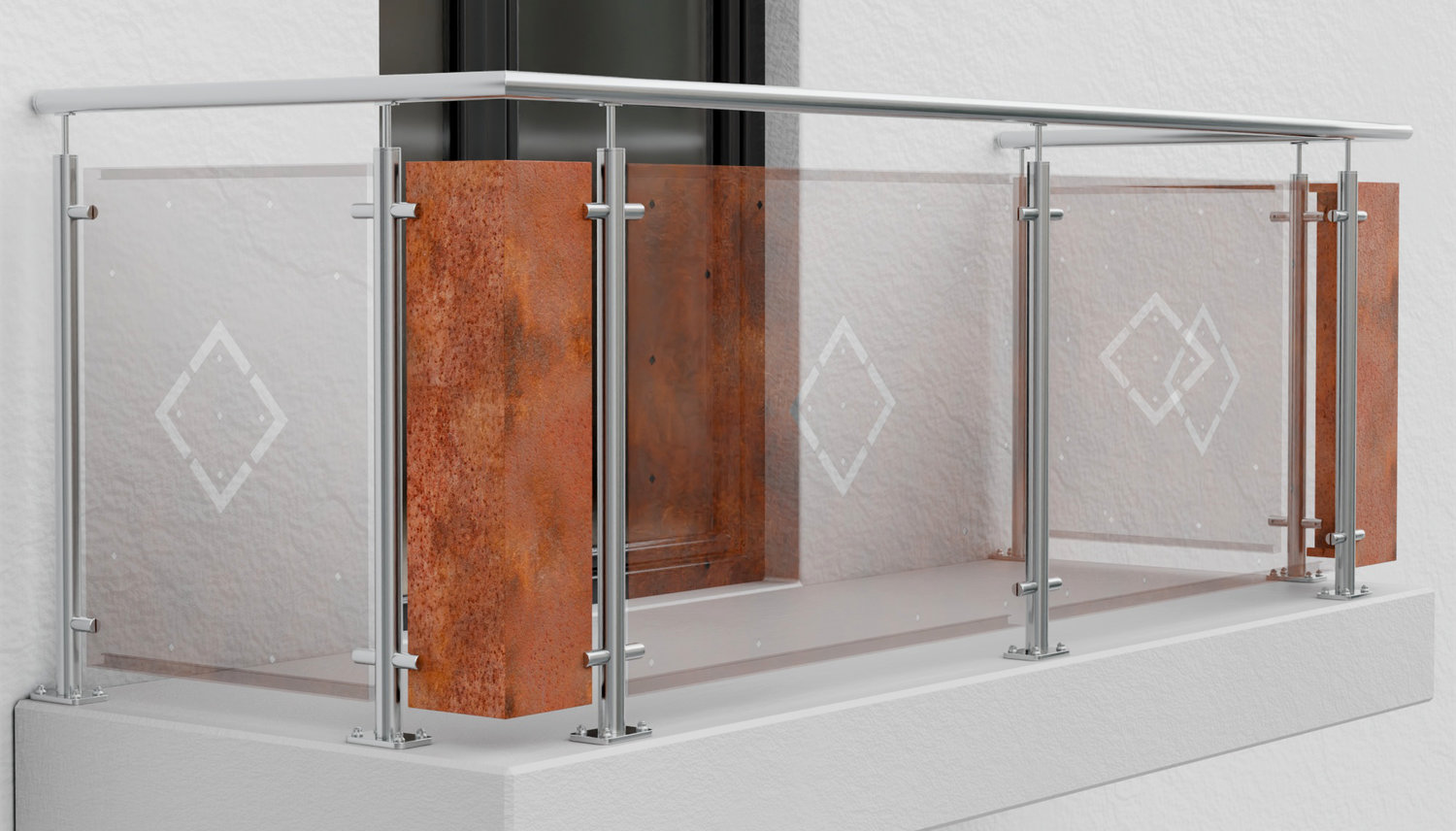 Élément d'angle Acier Corten WÜ