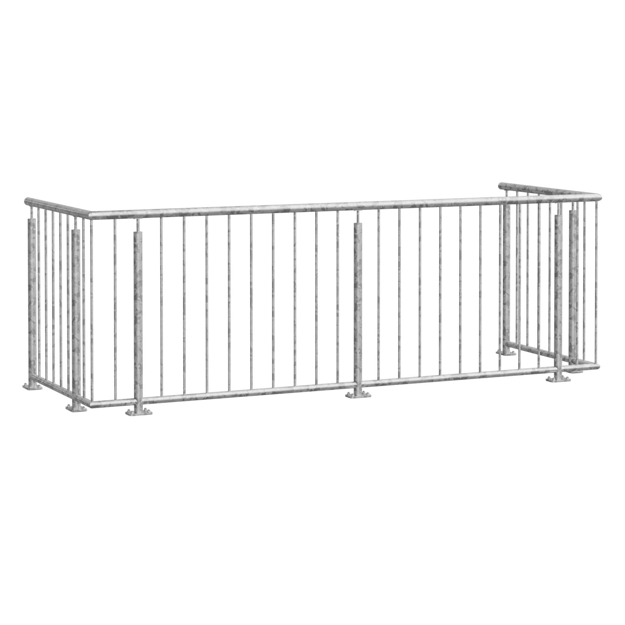 Balustrade de balcon en acier galvanisé Standard Modern 