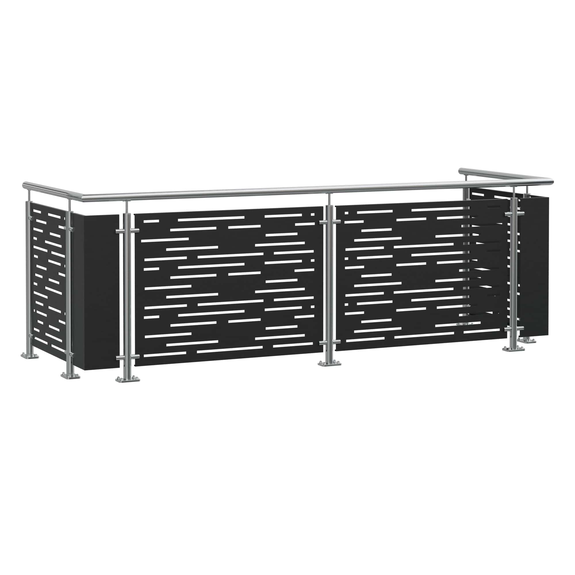 Balustrade de balcon en acier inoxydable plaque design SF HO