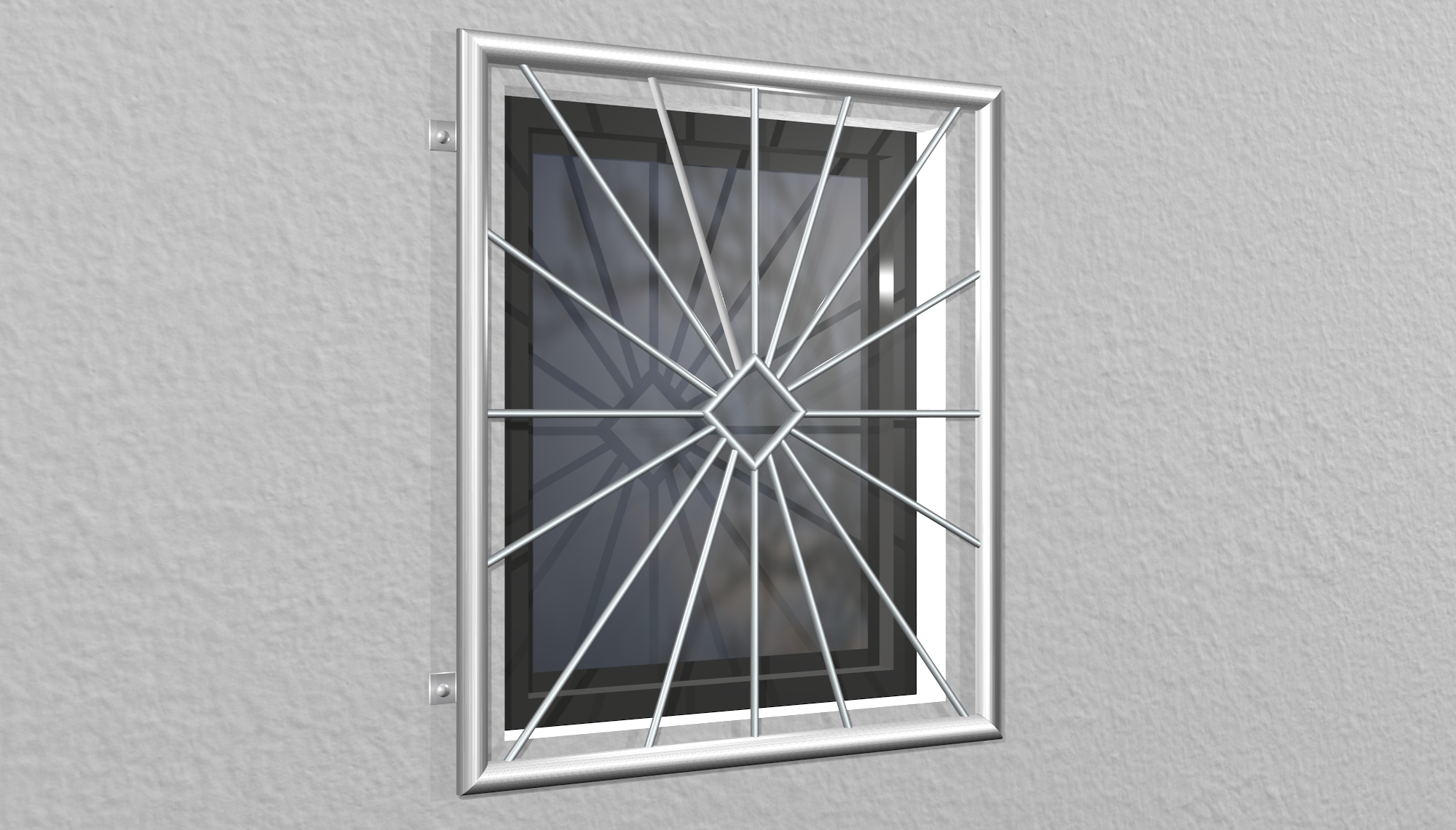 Grille de défense pour fenêtres en acier inoxydable Sun Check 