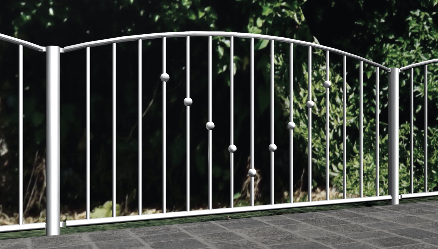 Boules en V en acier inoxydable pour clôture de jardin, OB