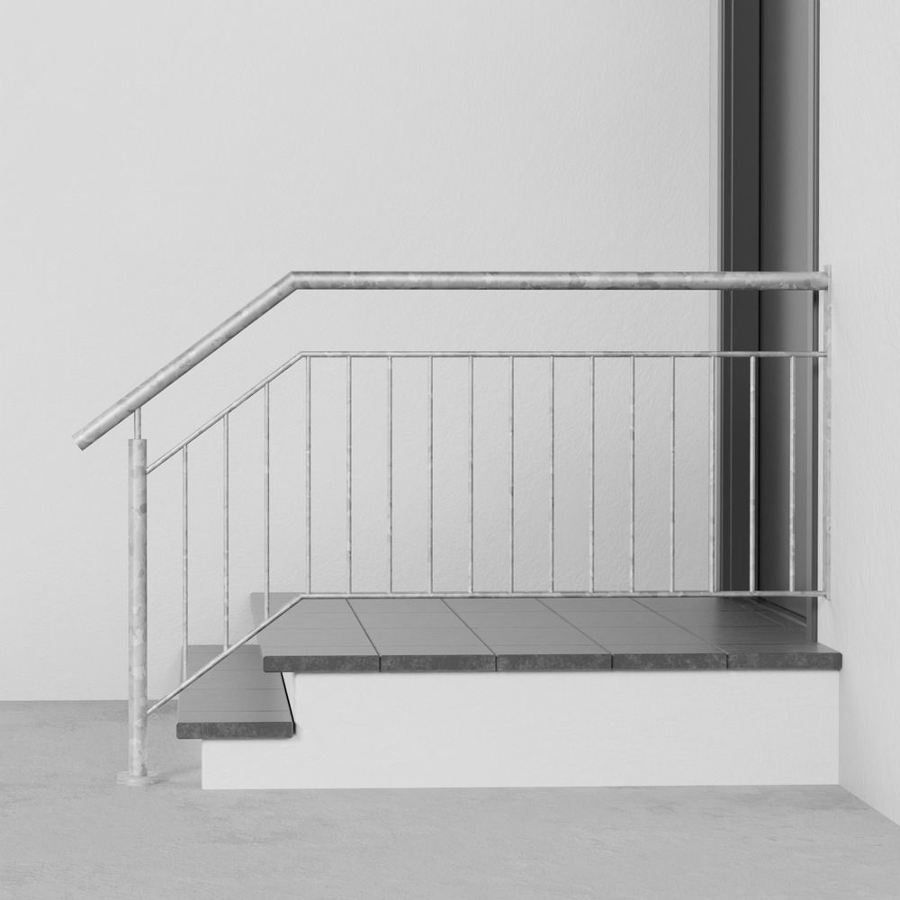 Balustrade d’escalier en acier galvanisé WTS-CL Remplissage de barres 
