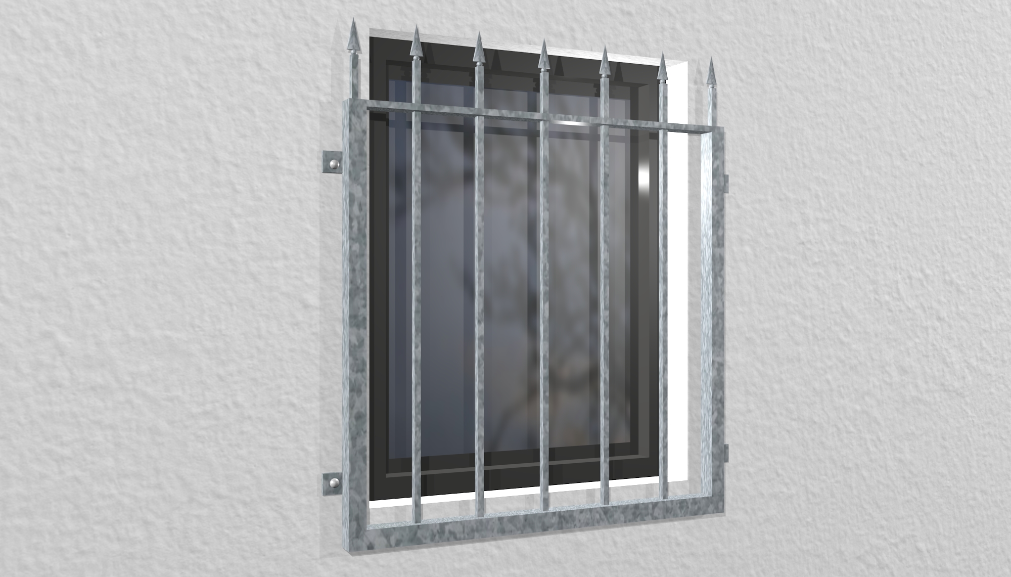 Grille de défense pour fenêtres en acier galvanisé Derby