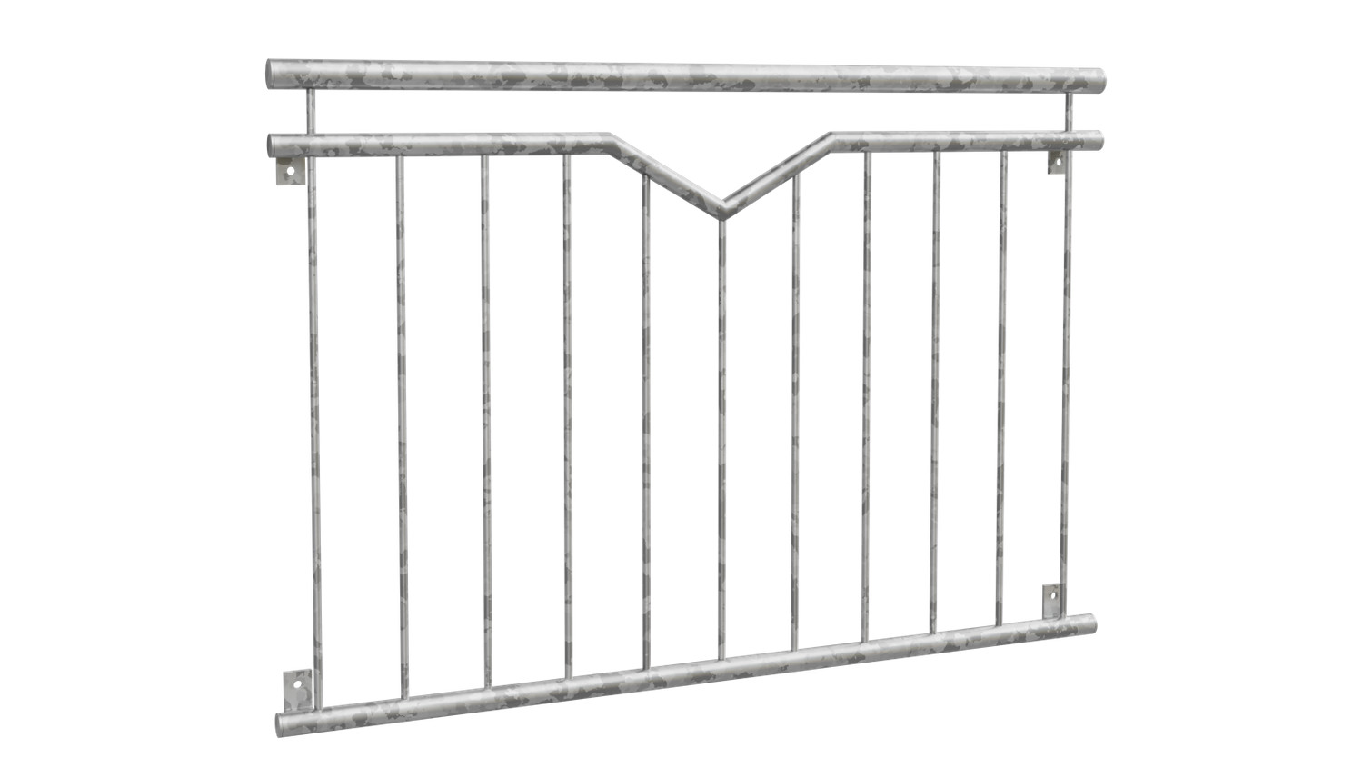 Balcon à la française en acier galvanisé simple V