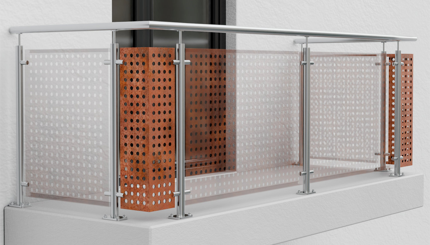 Élément d'angle Acier Corten RL GE