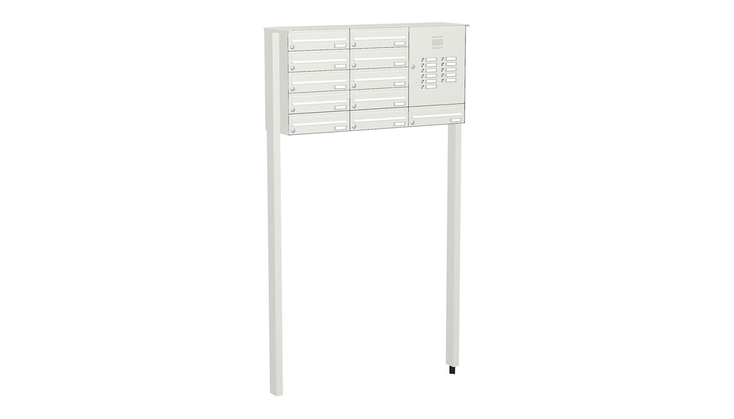 Briefkastenanlage | Freistehend | 11-fach | Waagerecht | Audio | Video | Farbe