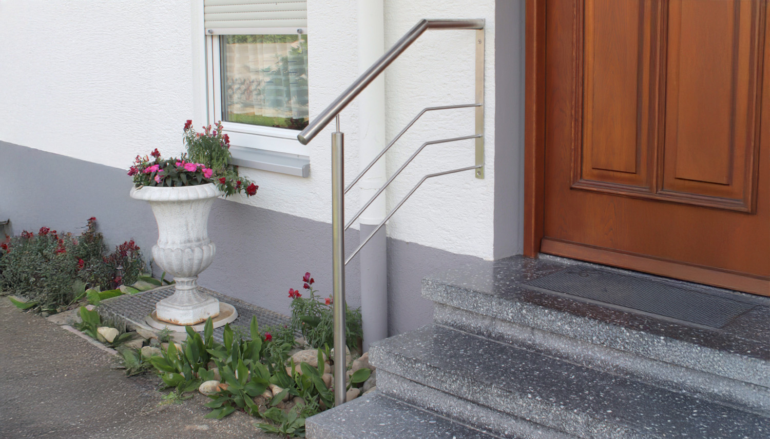 Balustrade d’escalier en acier inoxydable WTS 1-6 croisillons 