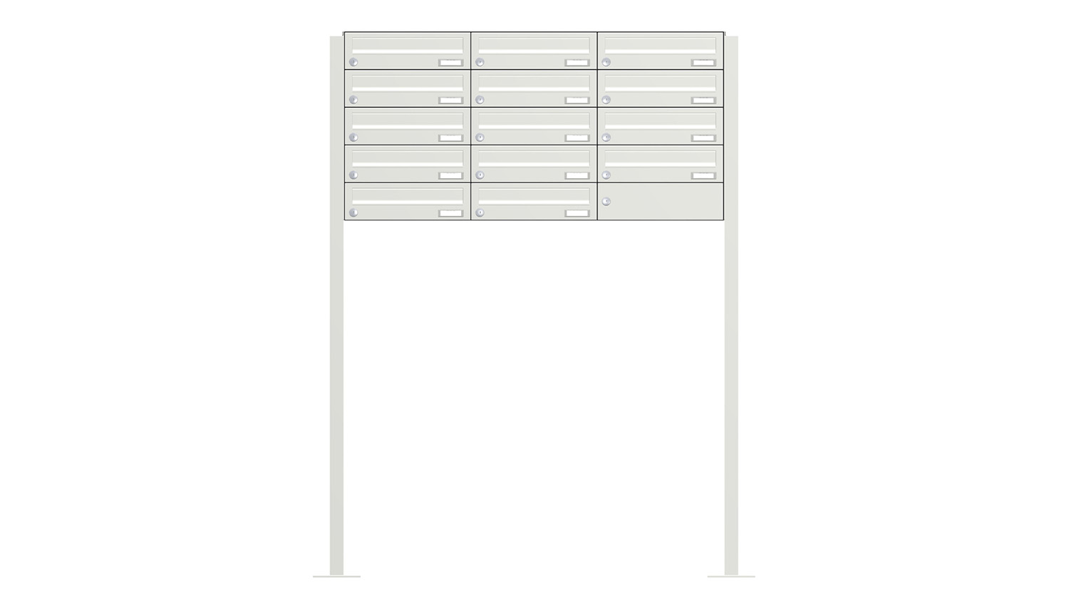 Briefkastenanlage | Freistehend | 14-fach | Waagerecht | Farbe