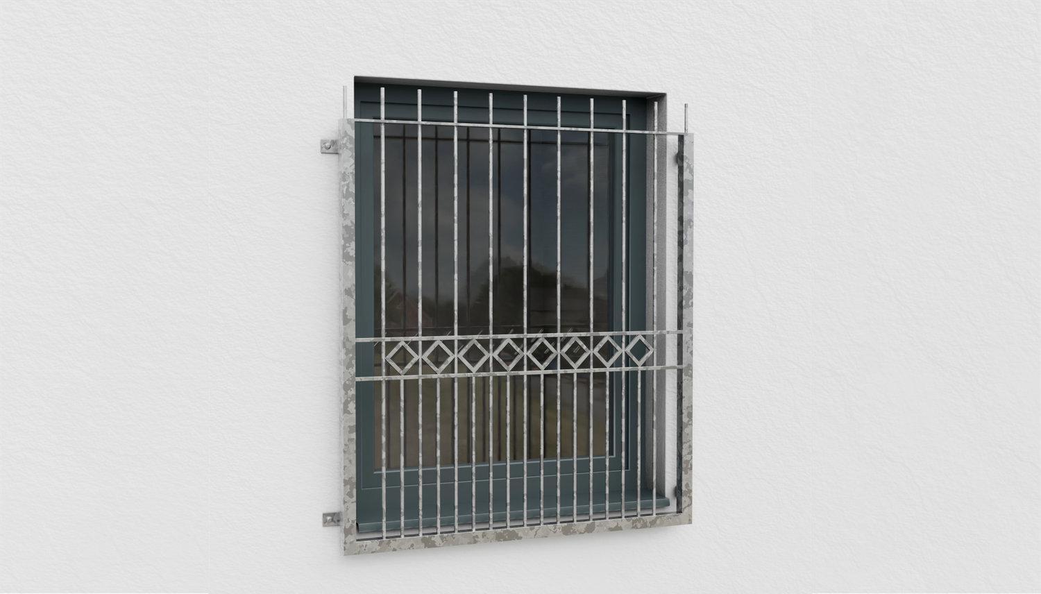 Grille de défense pour fenêtres en acier galvanisé Nice