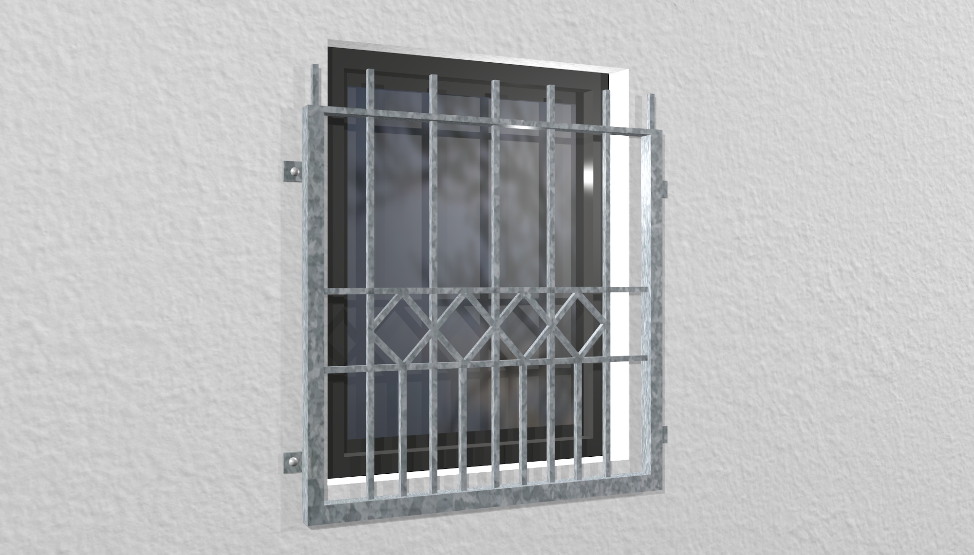 Grille de défense pour fenêtres en acier galvanisé Nice