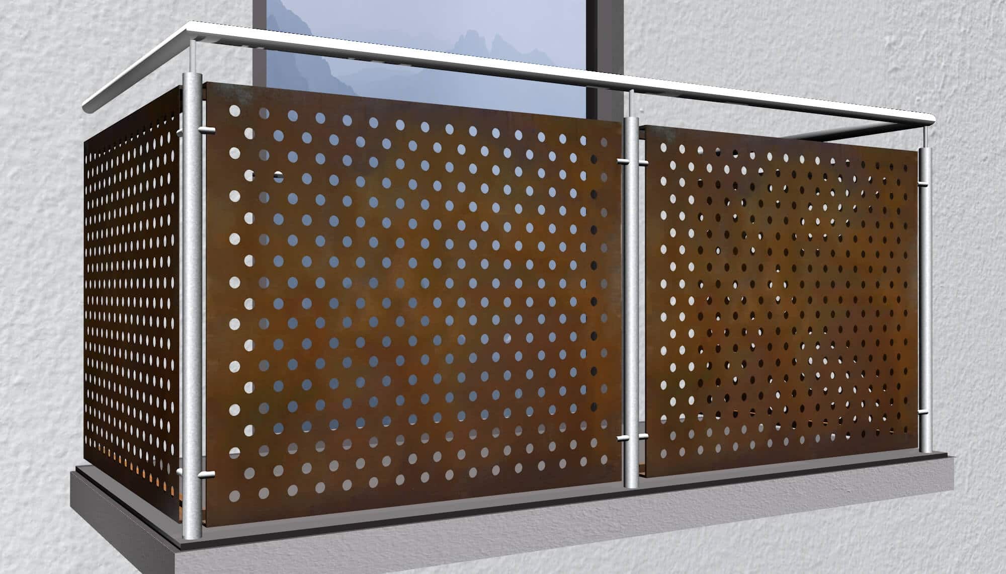 Garde-Corps de balcon en acier Corten RL VE