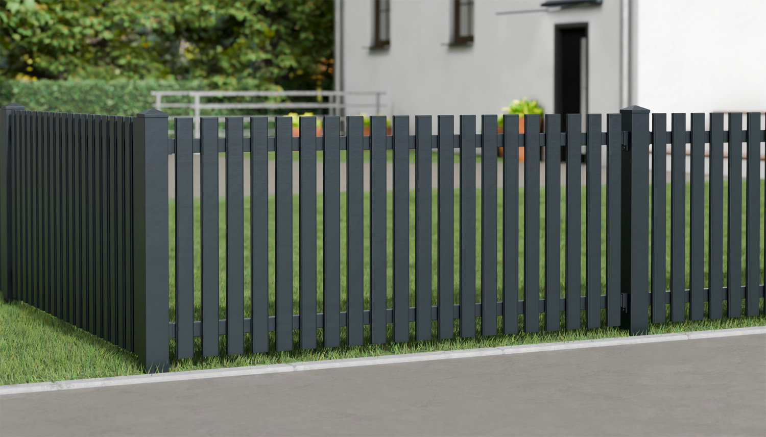 Barrière de jardin en aluminium moderne, GE