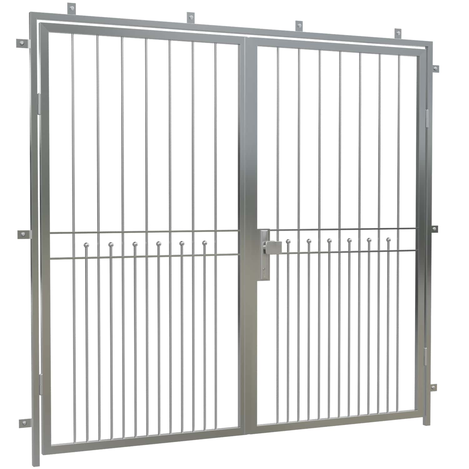 Porte grillagée en acier inoxydable 2 battants Berlin