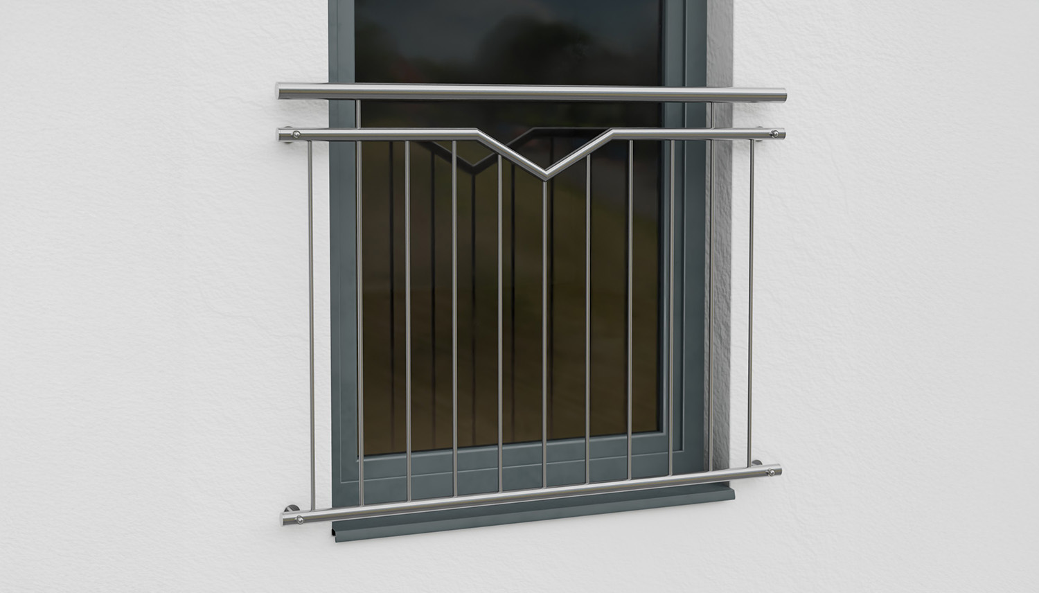 Balcon à la française en acier inoxydable simple V