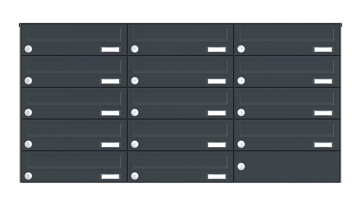 Briefkastenanlage | Aufputz | 14-fach | Waagerecht | Farbe