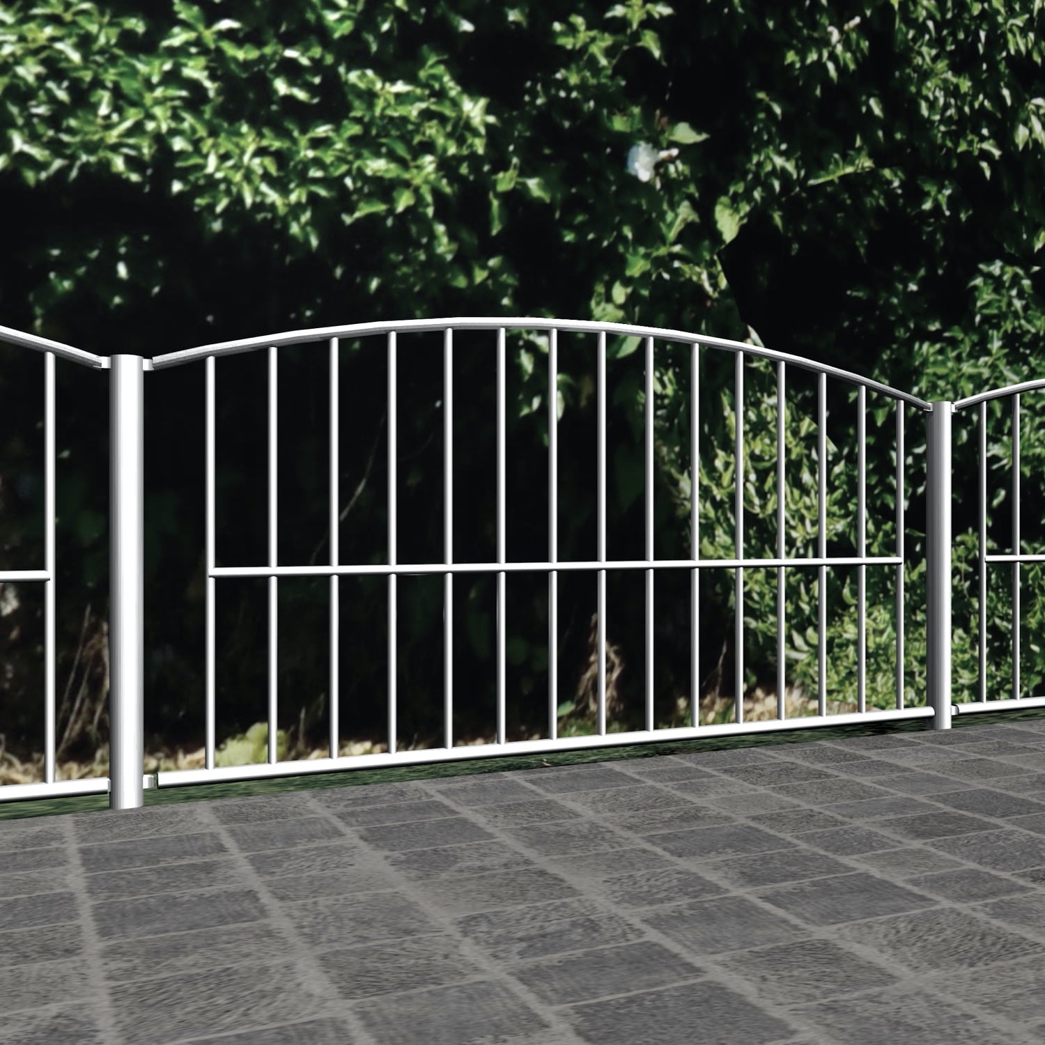 Barre verticale en acier inoxydable pour clôture de jardin, OB