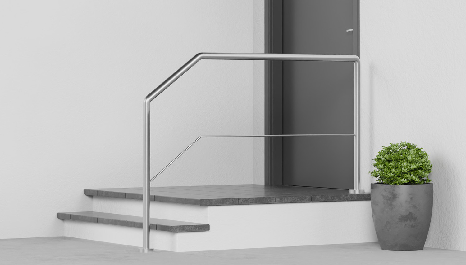Balustrade d’escalier en acier inoxydable FA-CL 1-6 croisillons 