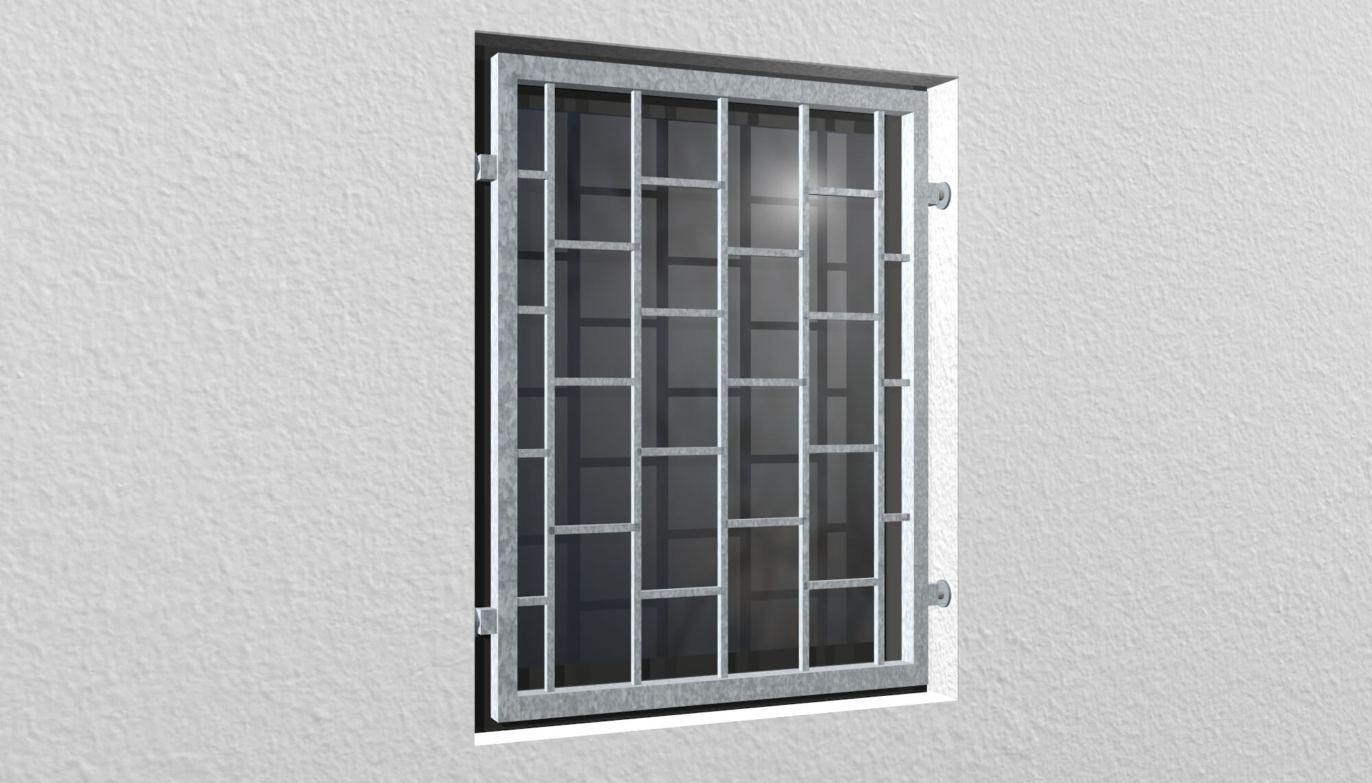 Grille de défense pour fenêtres en acier galvanisé mobile échelle