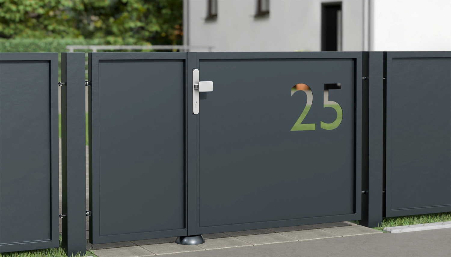 Brise-vue à 2 battants en aluminium pour portillon de jardin HNR, GE